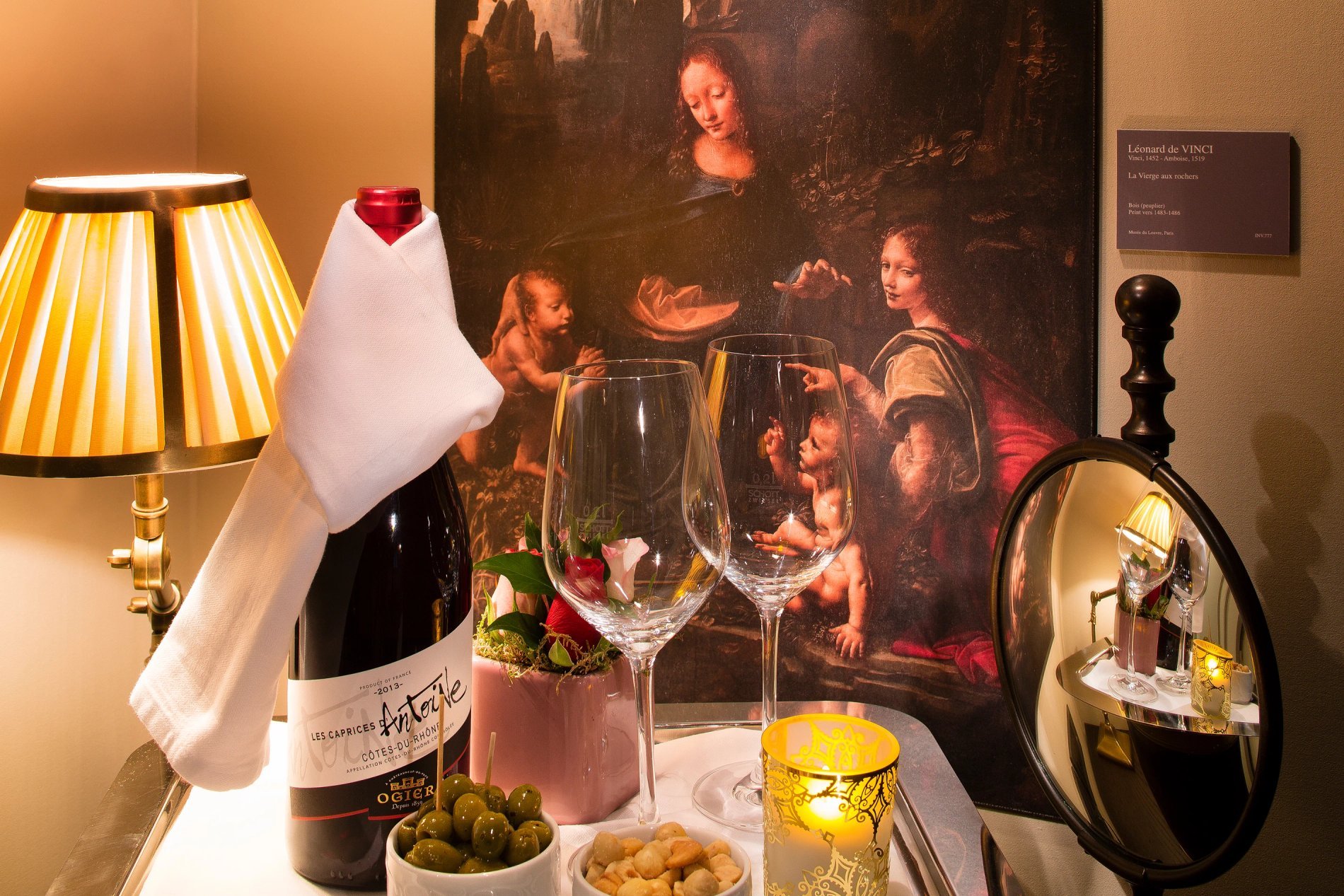 Hôtel Da Vinci Room service Vin