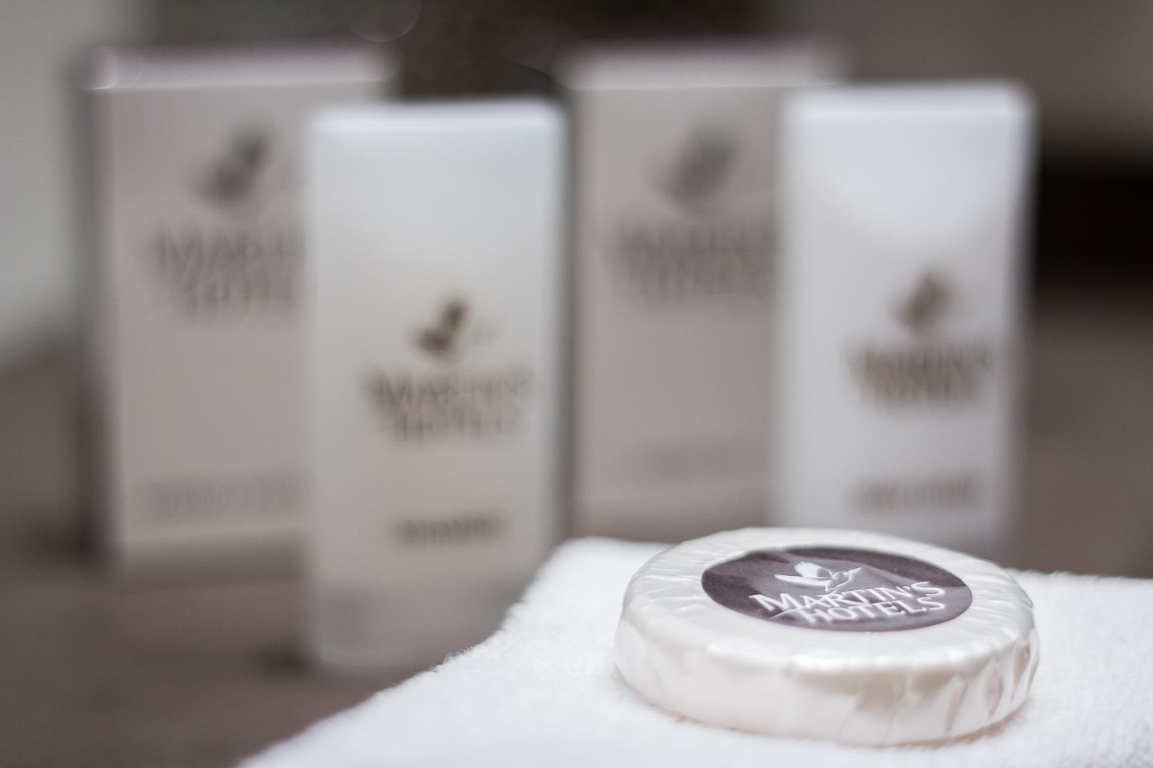 Martin's Hotels product range carefully displayed