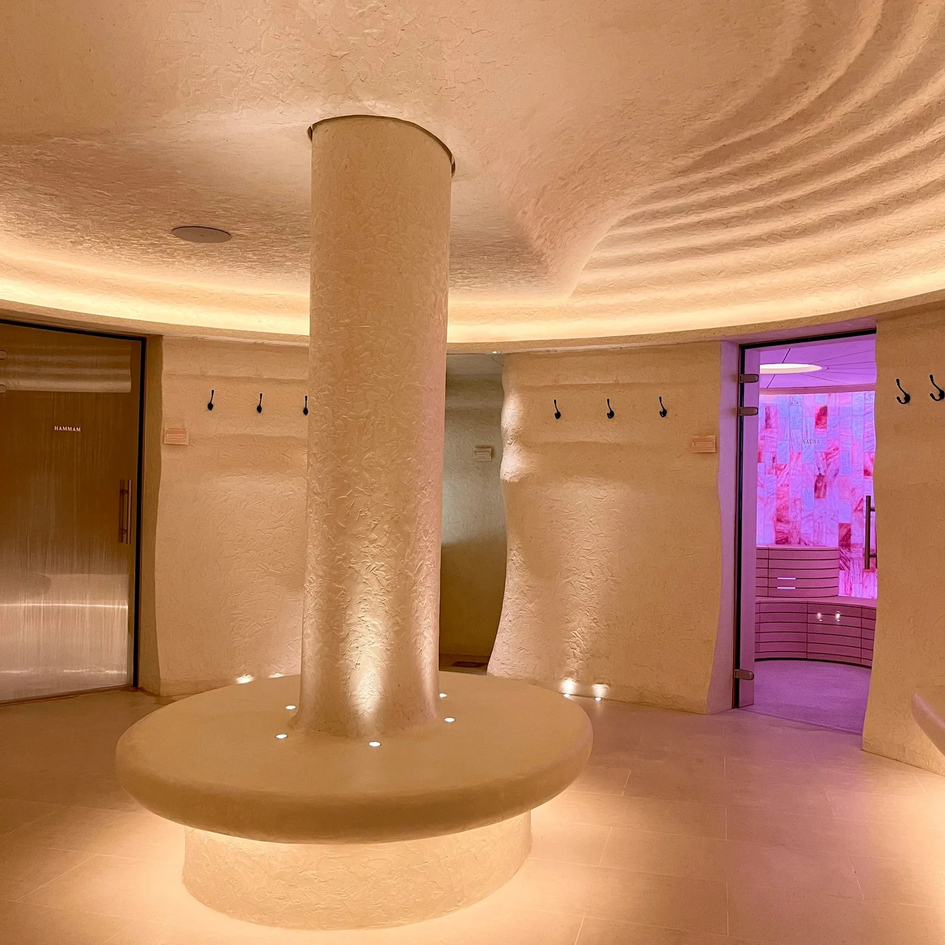 Vaulted and design wellness area at Spa Villa Belle Plage