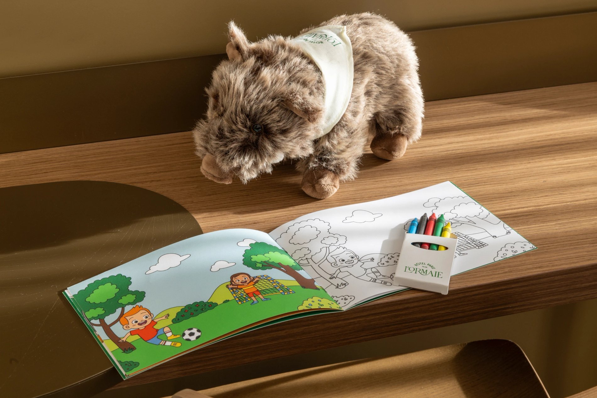 Hotel L'Ormaie Children Cuddly toy Coloring Book Colored pencils
