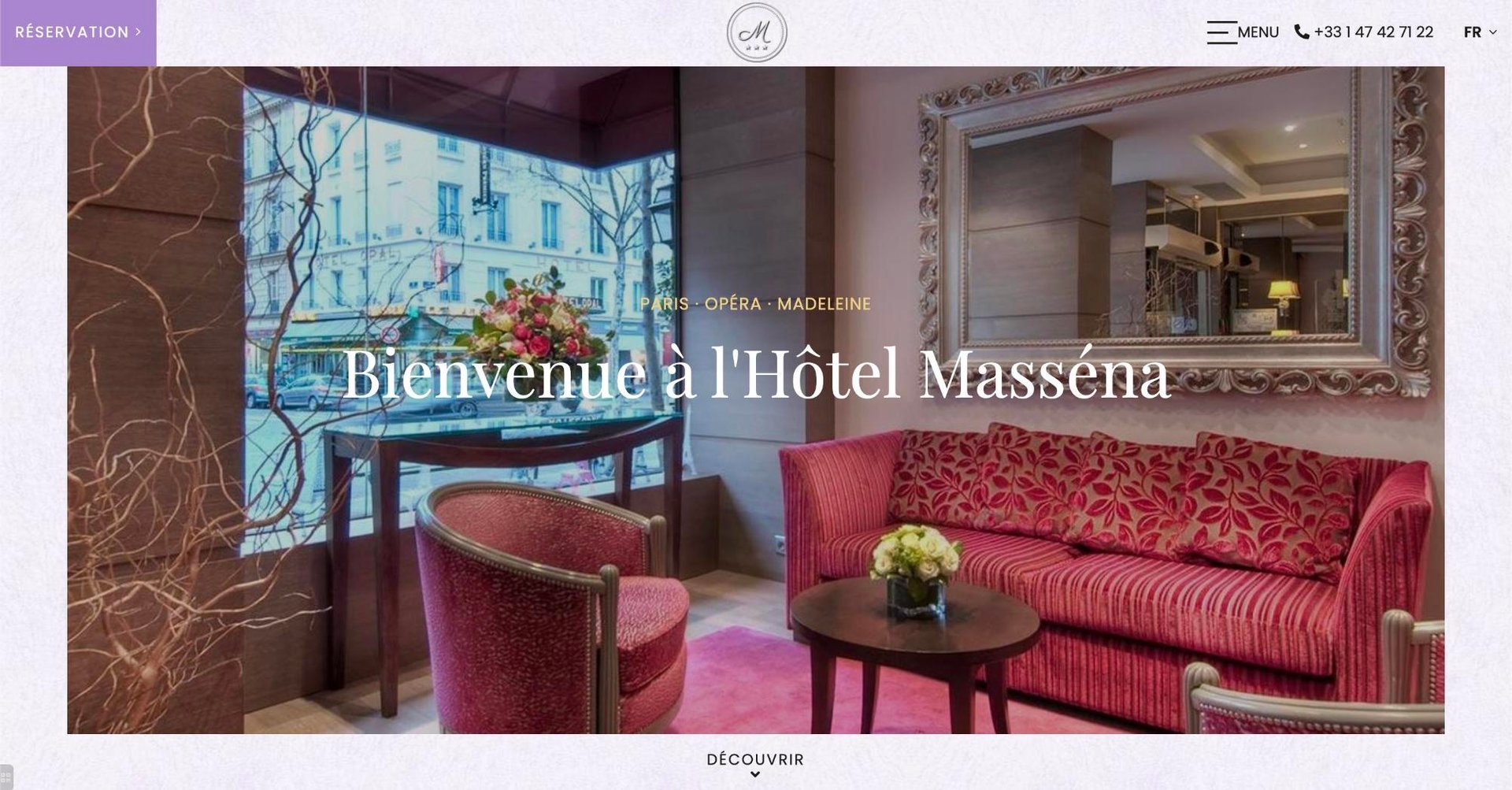 Agence MMCréation | Portfolio Hôtel Masséna