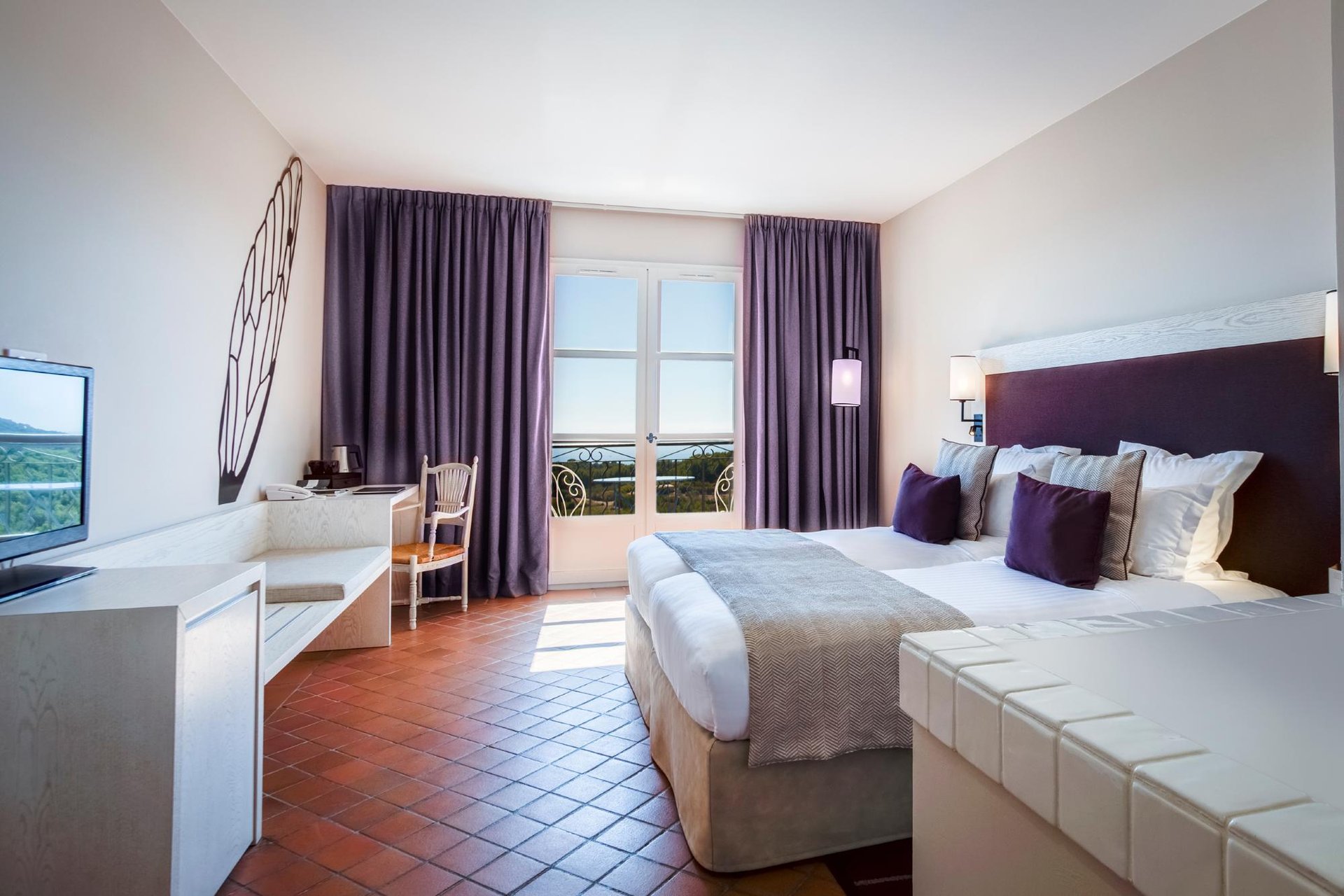 Superior Room with Sea View at the hotel Le Frégate Provence