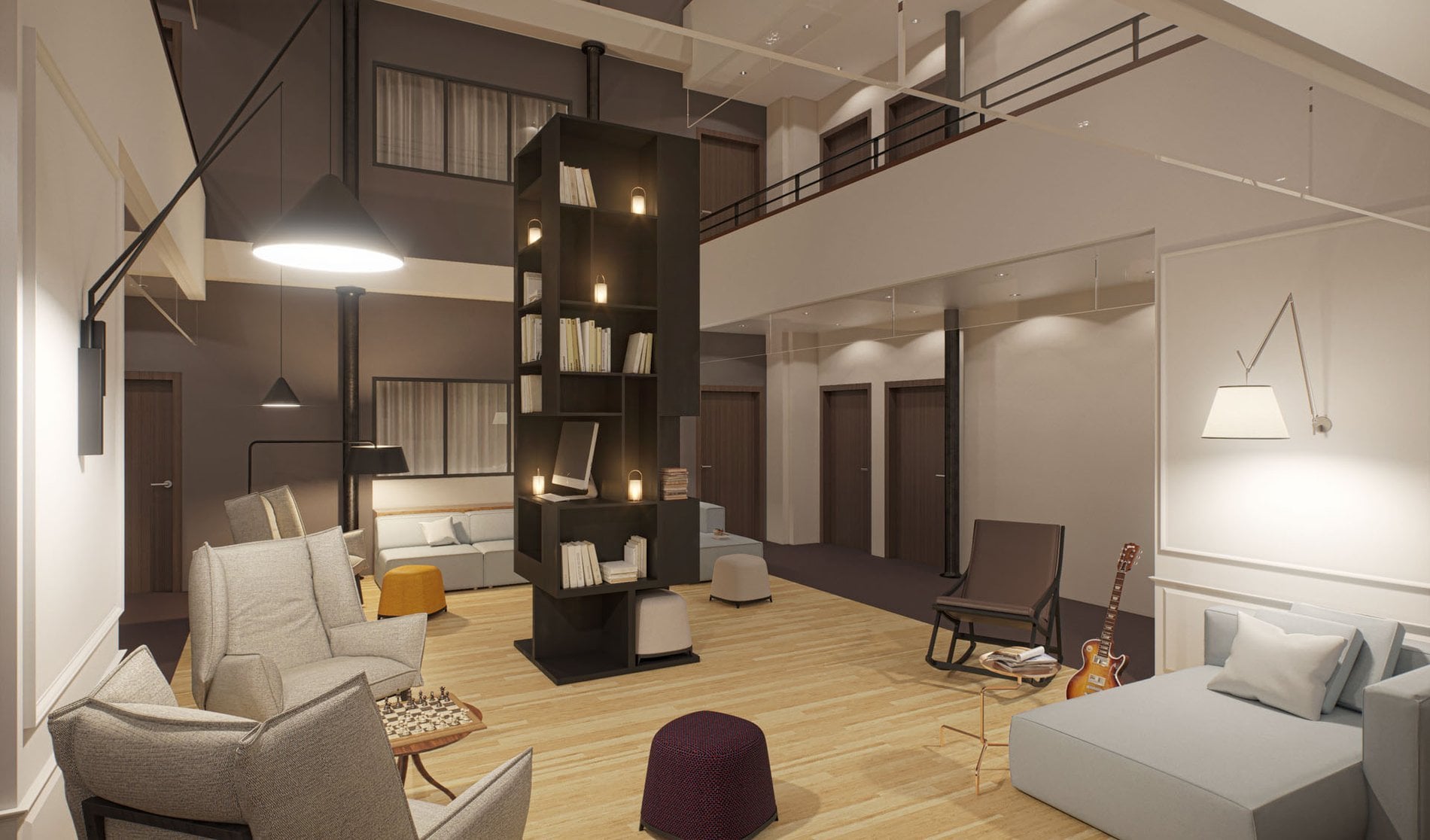 Unique : un Business Lounge au 3ème étage pour profiter du calme de votre salon : musique, lecture, détente...