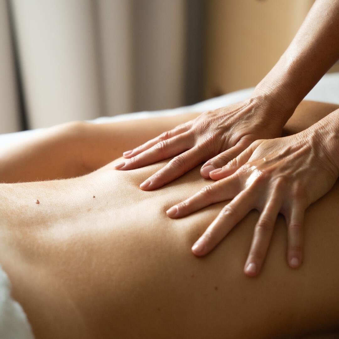 Deep back massage at Spa Villa Belle Plage