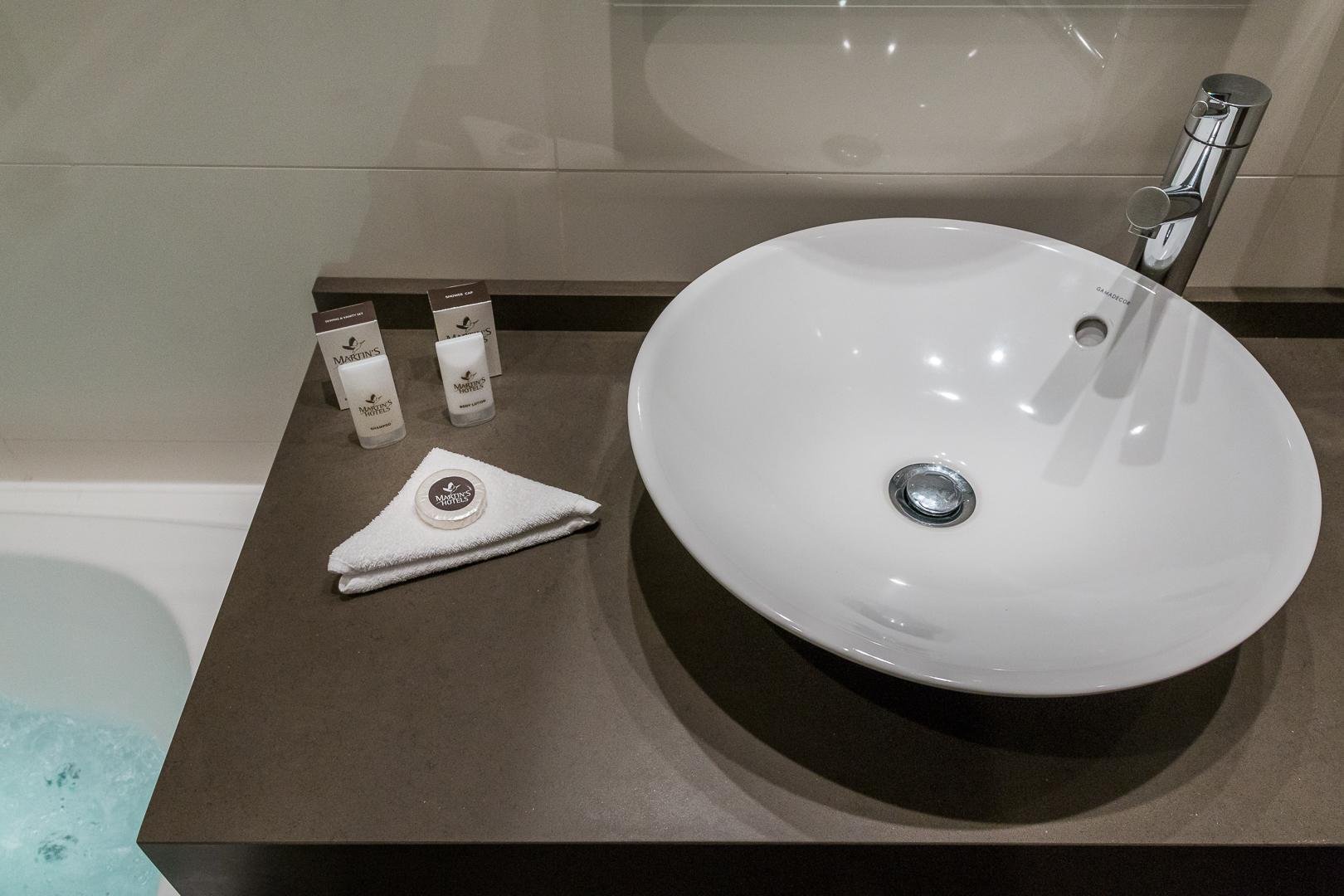 Elegant bathroom with modern sink