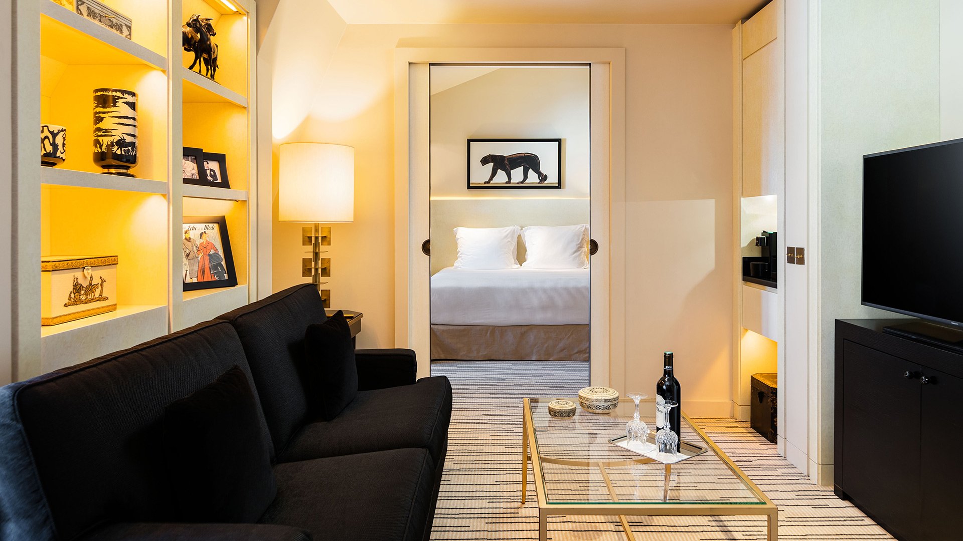 Hôtel Montaigne - Paris, Ile-de-France - Salon/Chambre