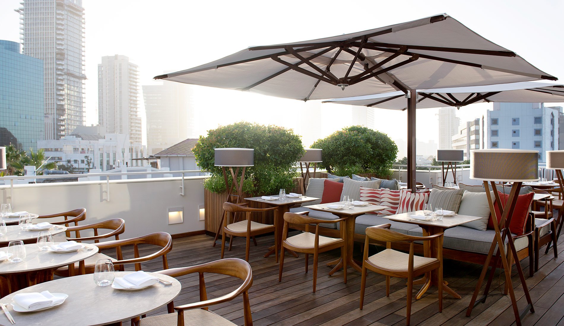 Hôtel de luxe The Norman Tel Aviv Israel restaurant extérieur