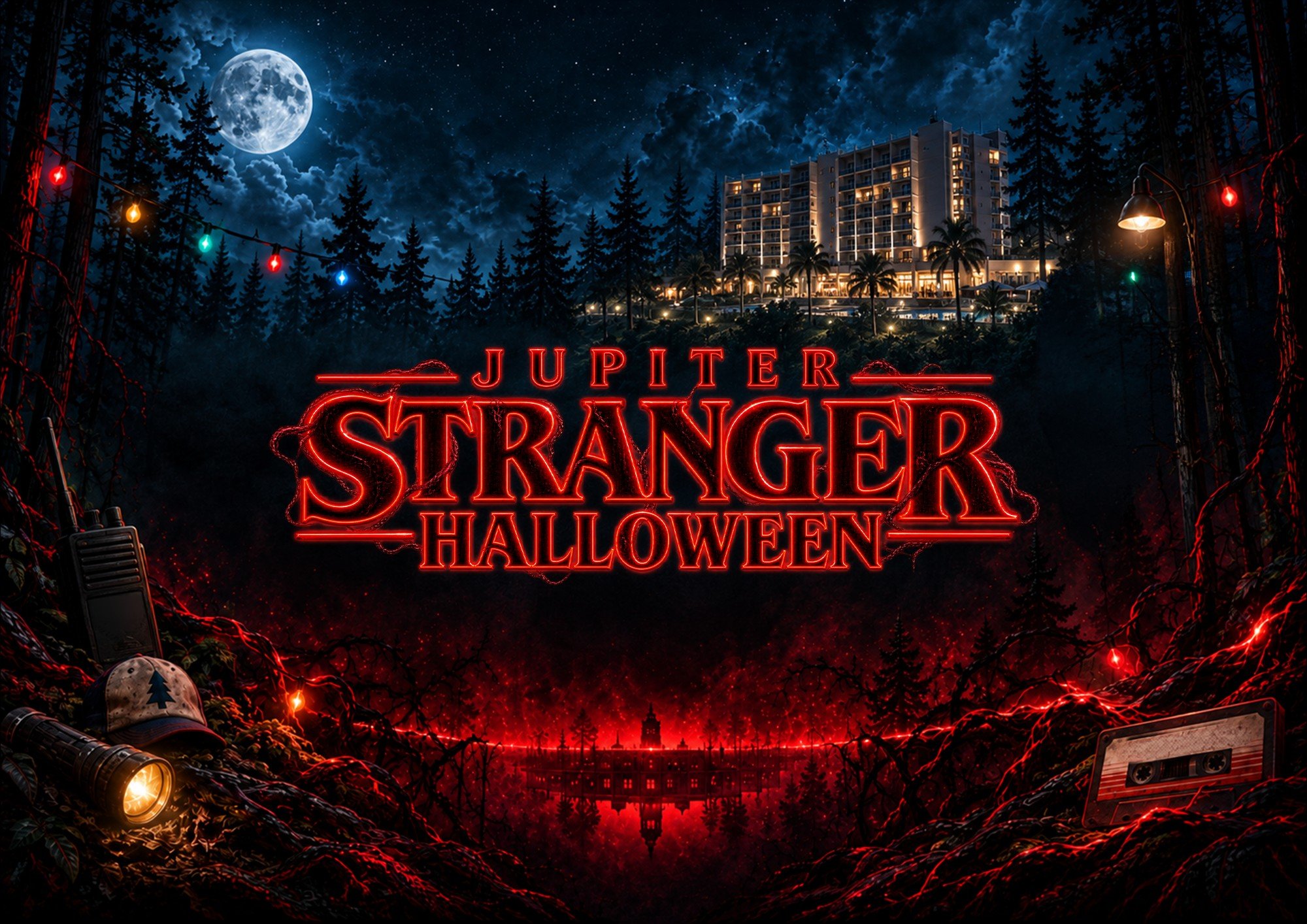Halloween at Jupiter Albufeira Hotel, inspired by the world of Stranger Things for 2026.