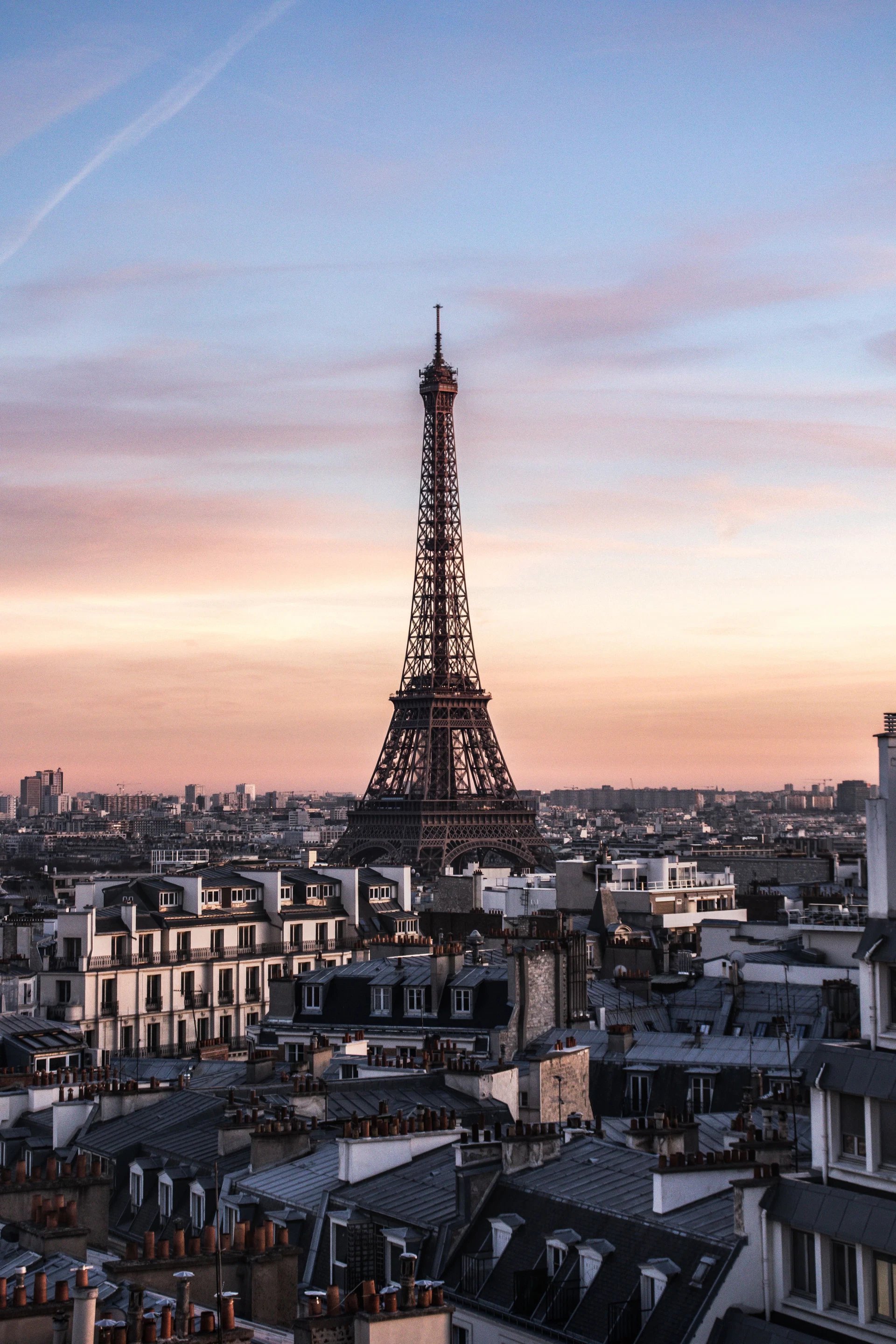 Vista de la Torre Eiffel desde la hora dorada